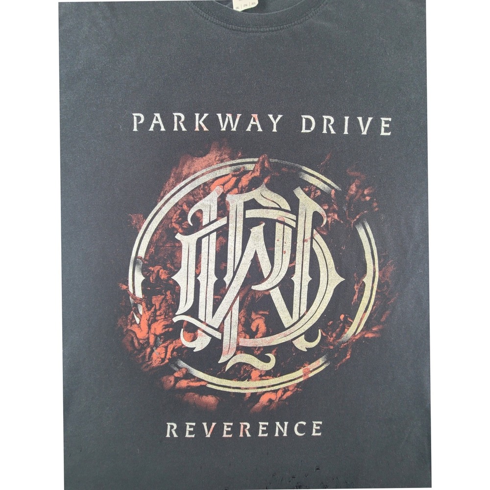 Parkway Drive Reverence 2018 North American Tour T Shirt Mens 2XL Black Crewneck